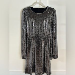 Sequined silver dress